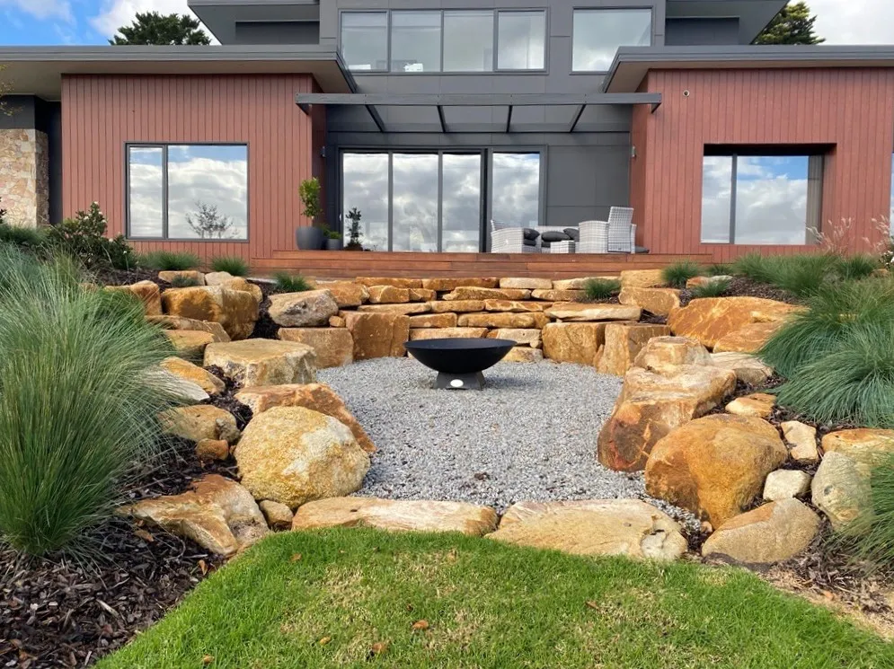 Fire pit landscape